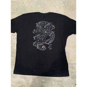 Fuji Kimono Jiu Jitsu T Shirt Mens 3XL 100% Cotton Black Tee Dragon Graphic
